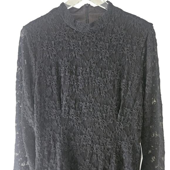 Bardot Vezza Dress Elegant Black Lace Long Sleeve Size XL New with Tag - Picture 8 of 11